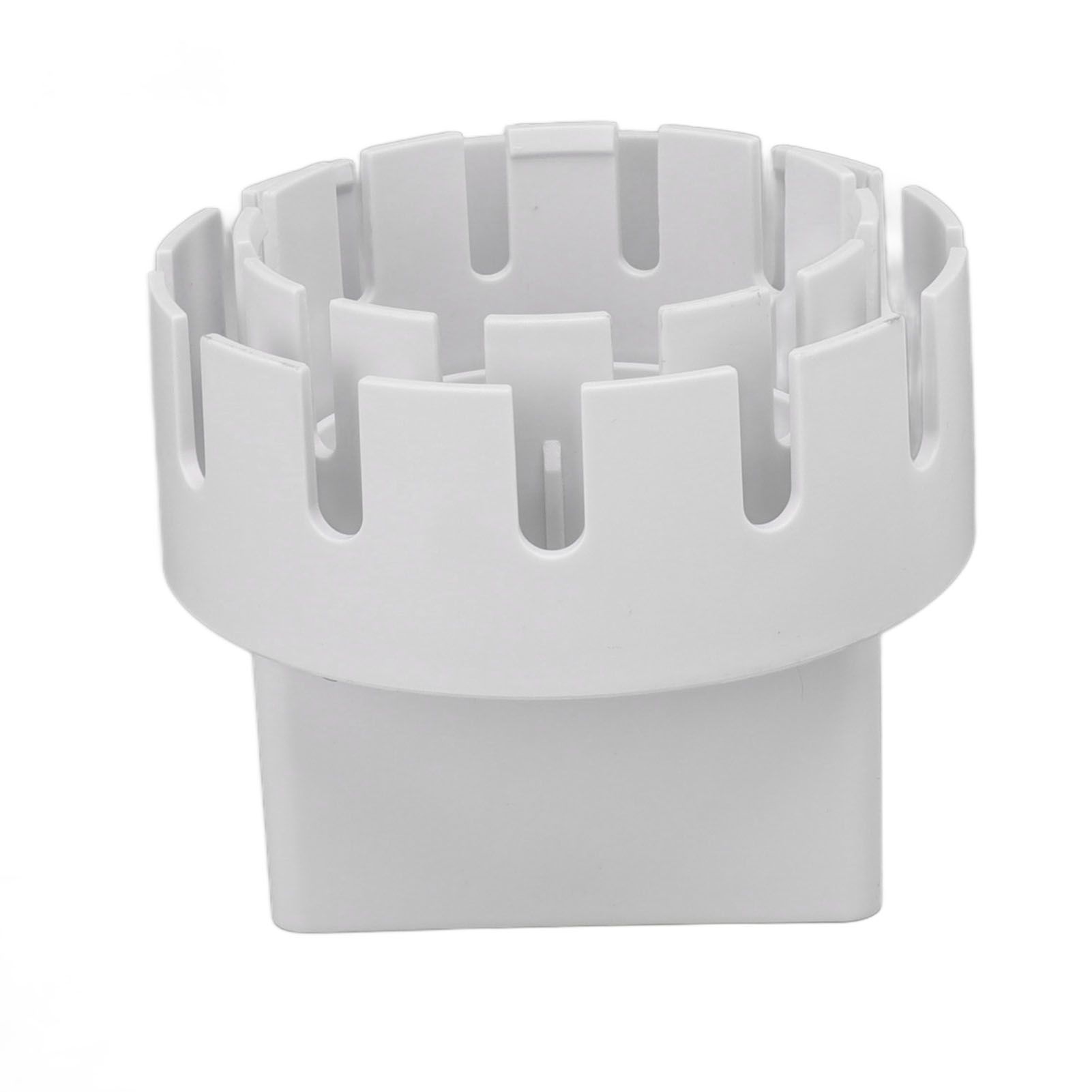 Downspout Adapter Plastic Drain Adapter Replacement Downpipe Converter Connector with Screws White L 3x4in โ image 6
