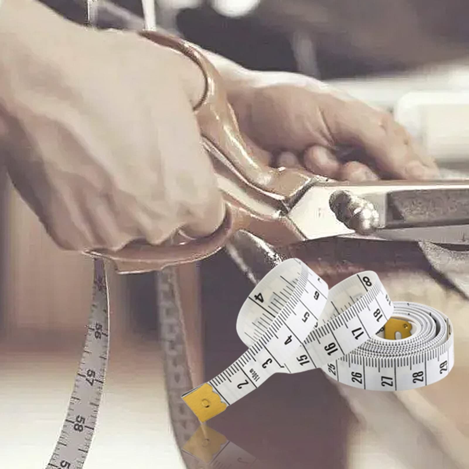 Tailor Ruler Double Scale Body Measuring Tape Sewing Ruler Measure Circumference, Retractable PVC Glass Fiber Soft Tape Measure — image 3