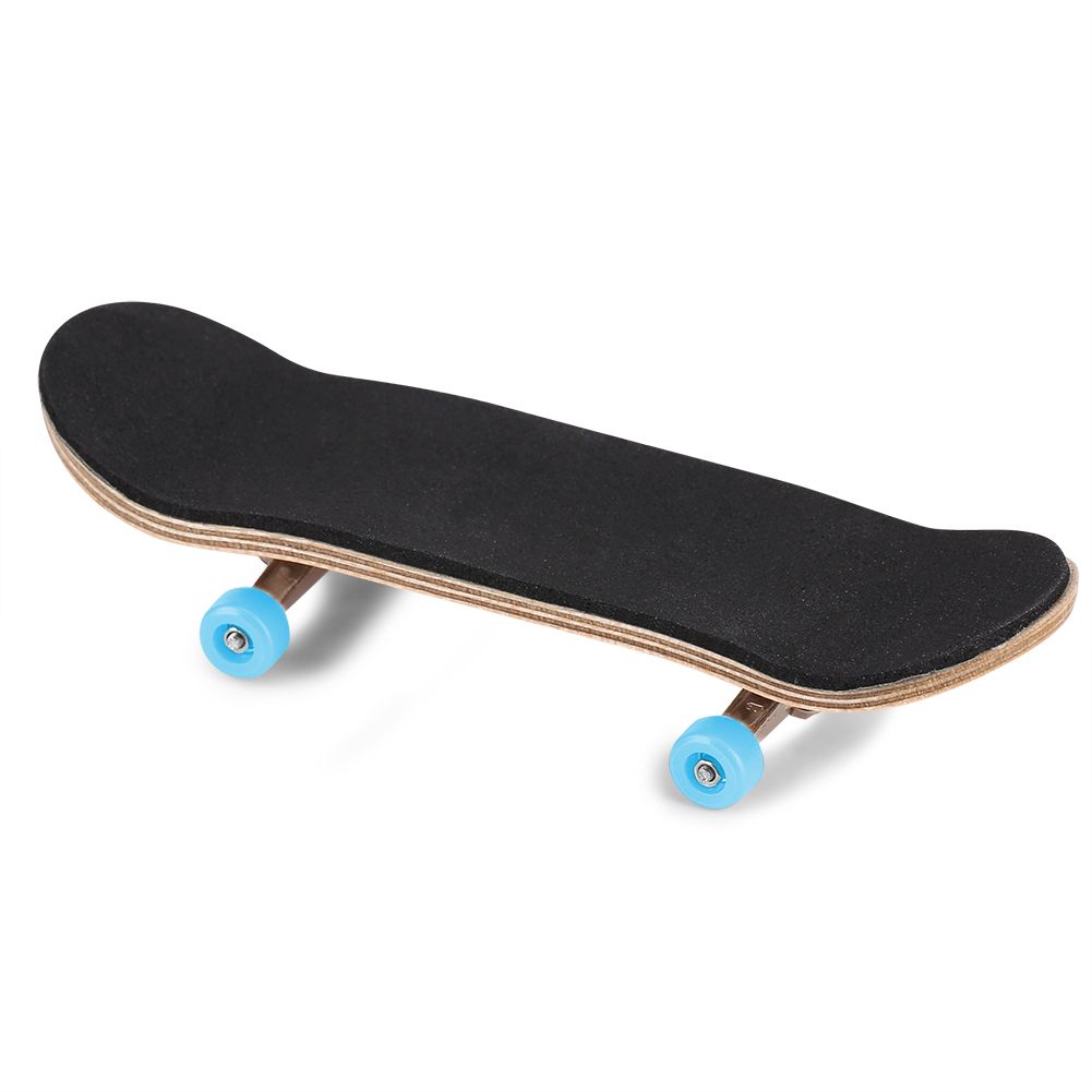 1Pc Maple Wooden Alloy Fingerboard Finger Skateboard With Box Reduce Pressure Gifts Light Blue โ image 4