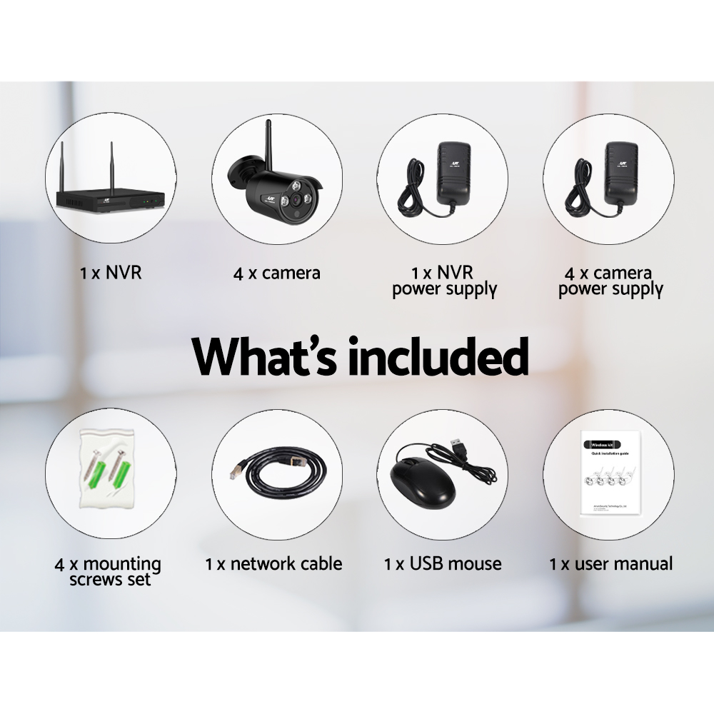 UL-tech Wireless CCTV Security System 8CH NVR 3MP 4 Bullet Cameras โ image 4