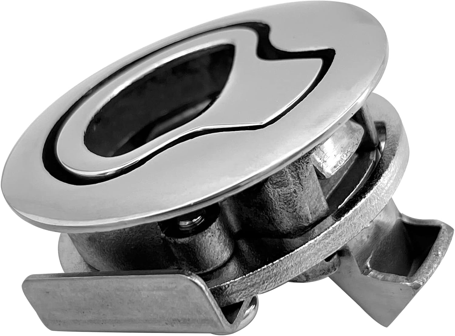 Boat Latches Stainless Steel 2", Latch Hatch Round Pull Marine Flush Locking Lift Handle Deck - Non — image 2