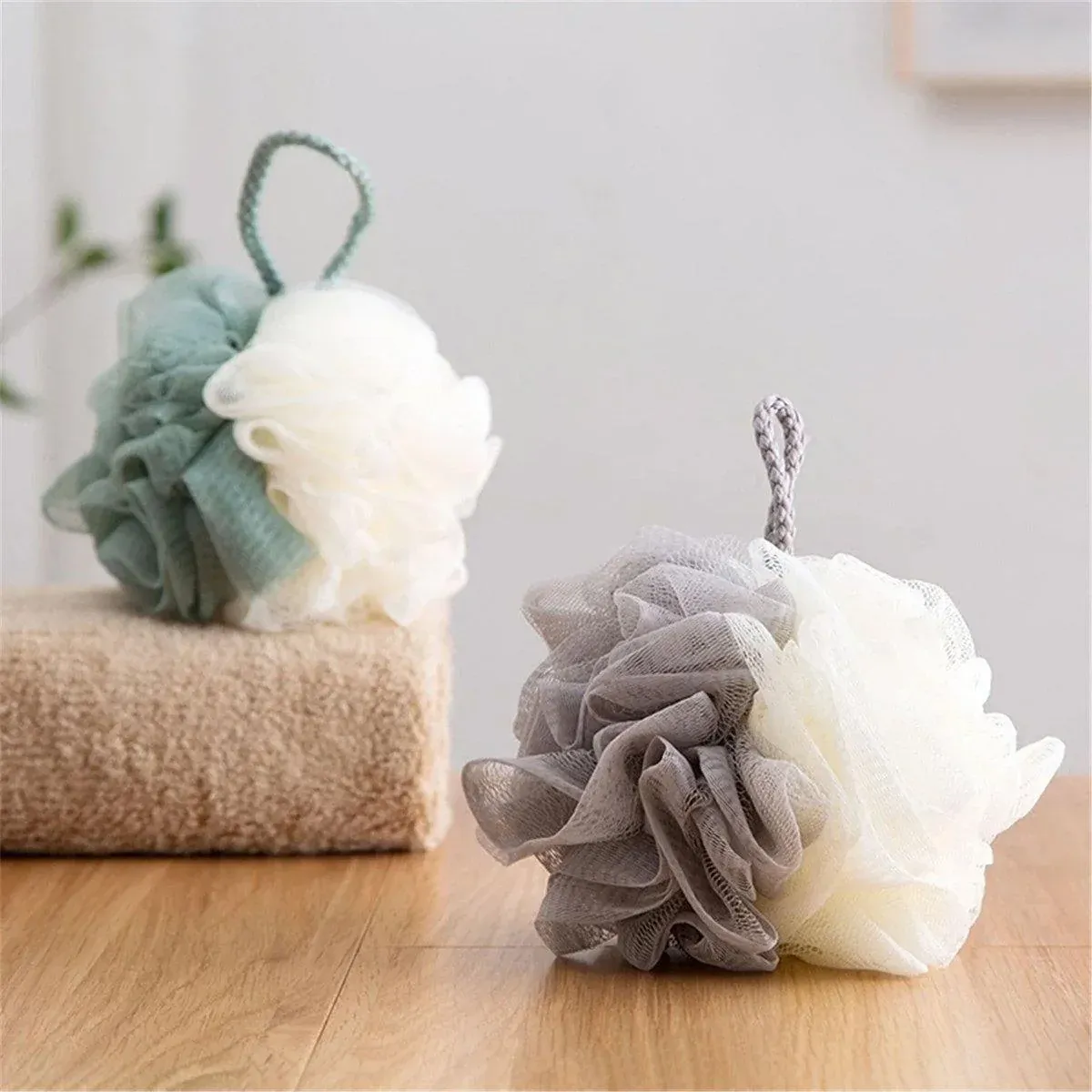 Bath Ball Mermaid Loofah Sponge Bath Puff Soft Ball Body Exfoliate Wash Shower - Pink — image 5