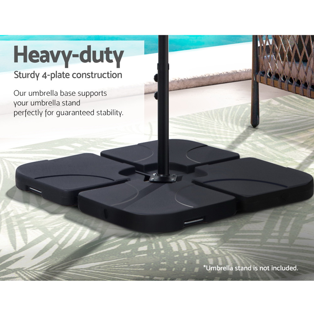 Instahut Outdoor Umbrella Base 50cm 4 Plates Stand Pod Cantilever โ image 3