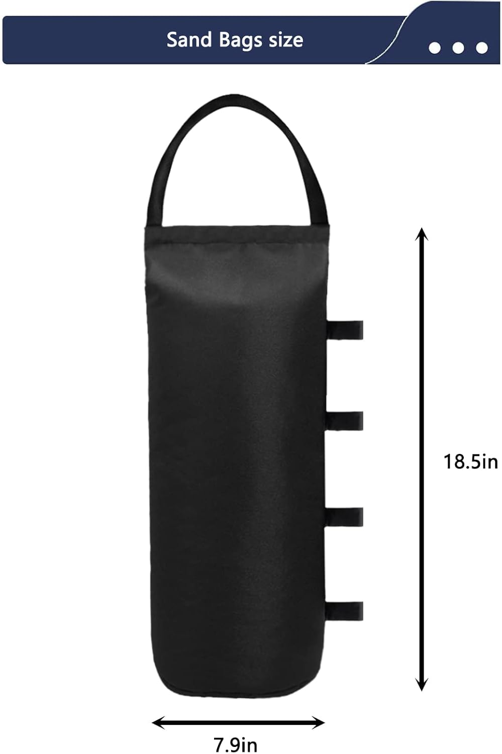 112 LBS Canopy Weights Sand Bags for Canopy Outdoor Advertising Tent Sunshade Fixed Windproof Pop up Tent（No Sand） 4-Pack Package May Vary — image 2