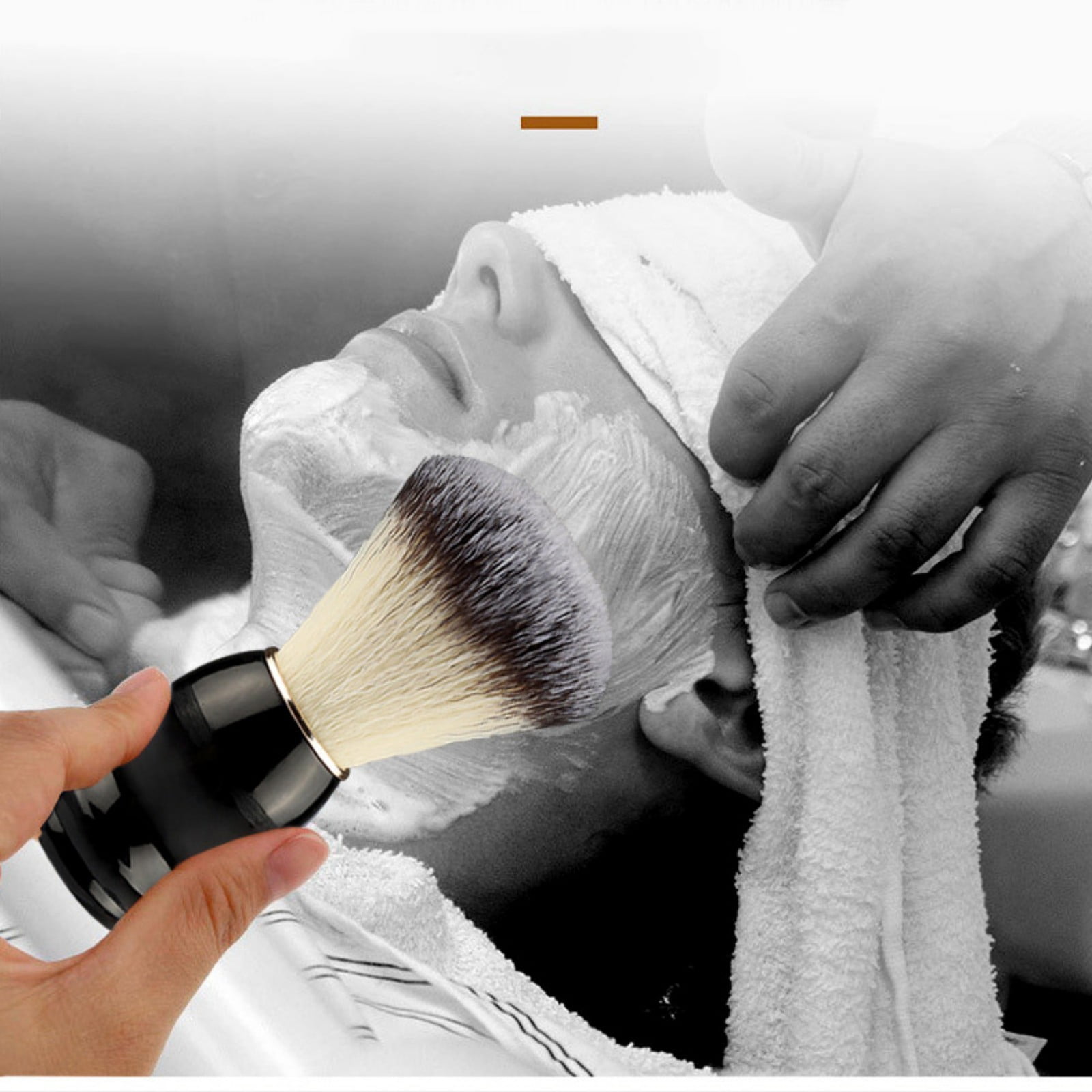 Shaving Brush for Men with Black Wood Handle, Perfect Gifts for Men, Fathers Day Christmas Halloween Gifts Multicolor β image 5