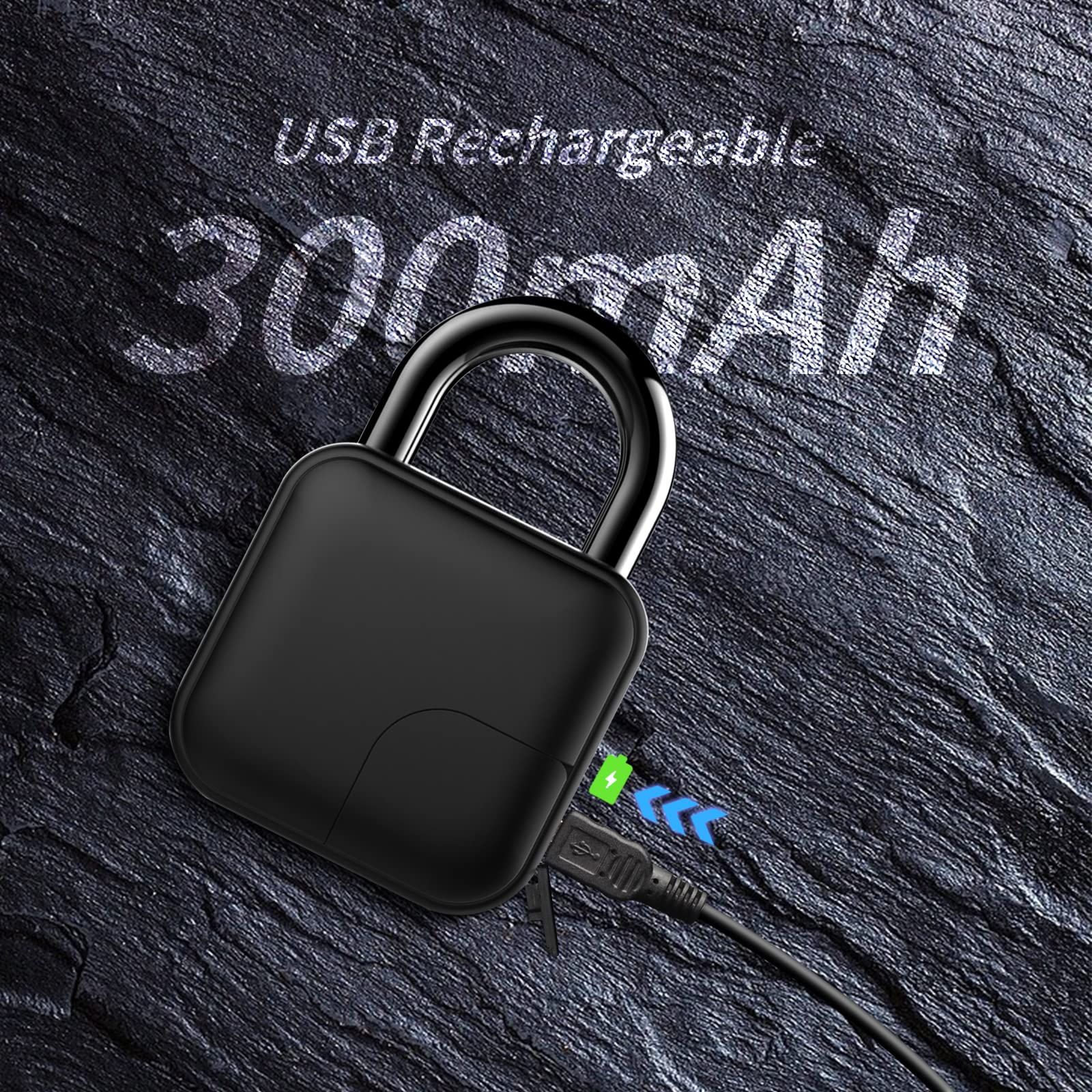 New Fingerprint Padlock, Bluetooth Lock, with Phone App Unlock, Suitable for Outdoor, School, Lockers, Fence Door, Gate, Cabinets โ image 4