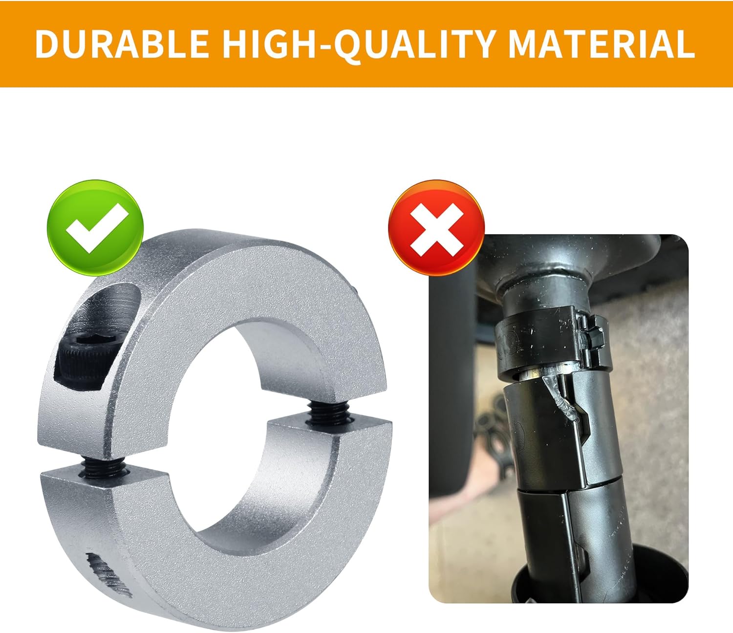 2 Packs Fix Sinking Office Chair, Gas Lift Cylinder Clamp Holder, Office Chair Saver Kit Adjust Chair Height and Stop Sinking Without Cylinder Replacement, No โ image 5