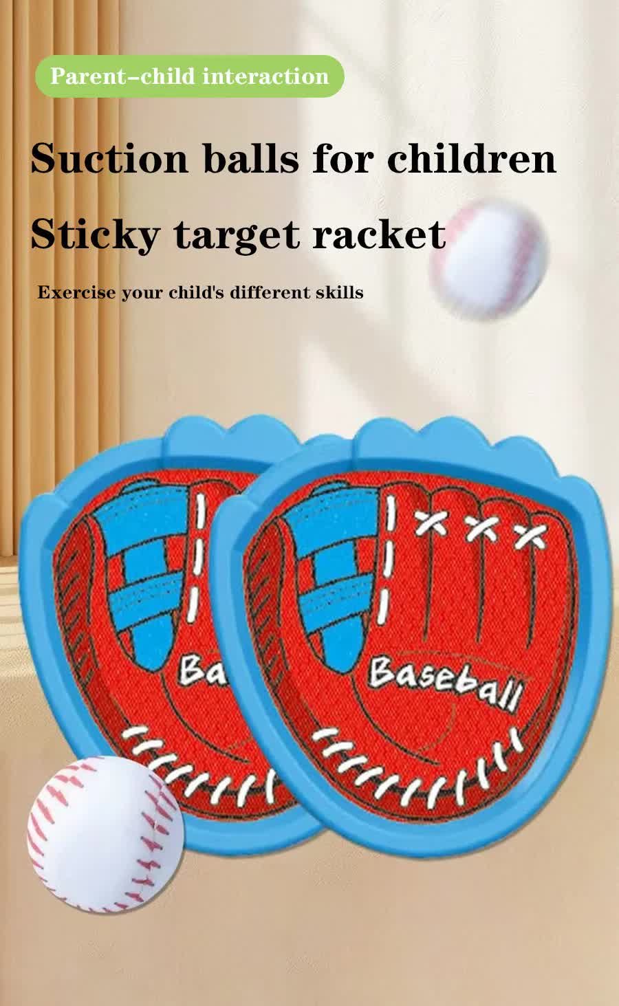 LED Light Up Toss and Catch Game Set - 2 Glowing Pink Paddles & 3 Sticky Rugby - Fun Outdoor Beach & Camping Toy for Kids & Adults - Includes Mesh Storage Bag โ image 2