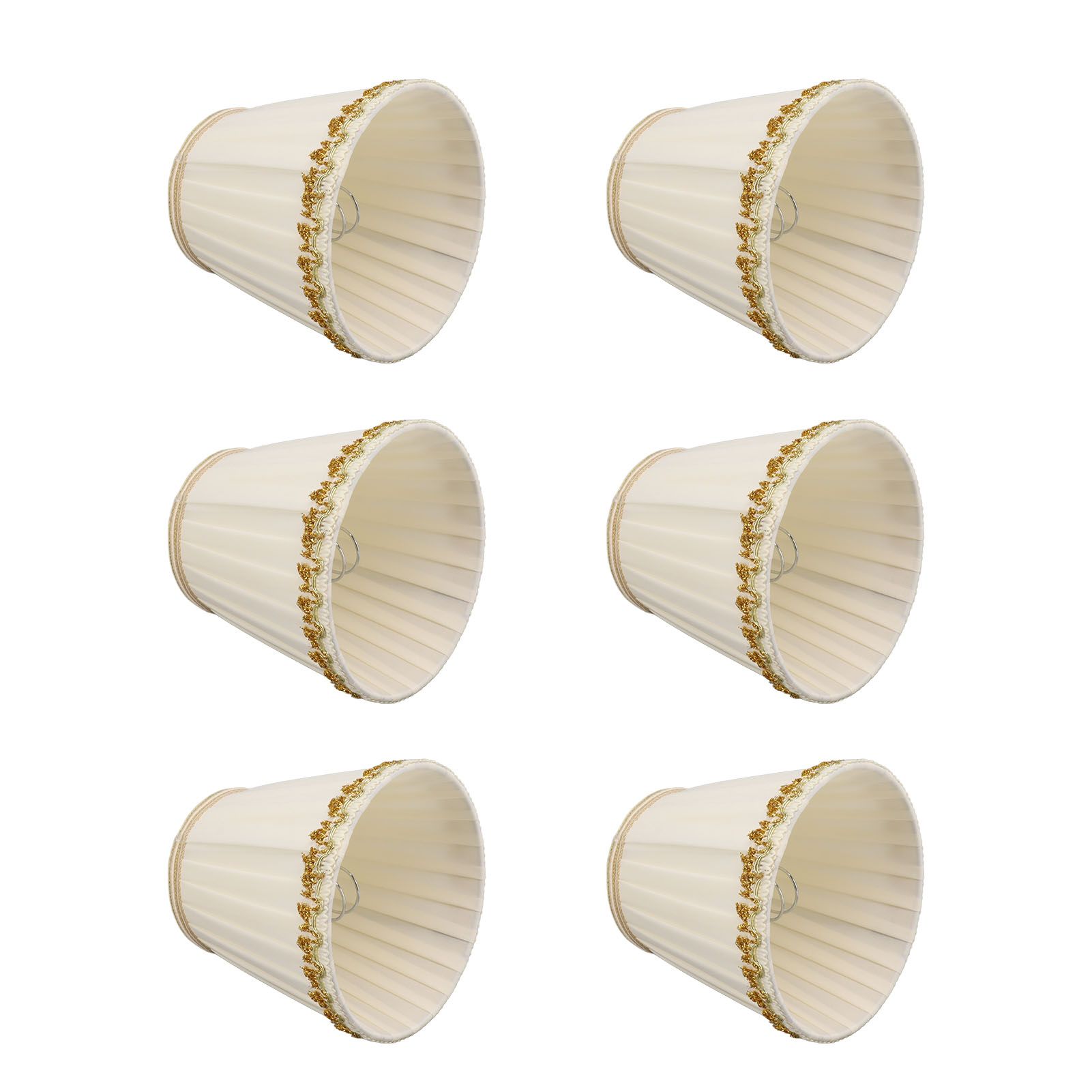 6Pcs Small Lamp Shades Safe Soft Easy Installation Modern Light Weight Table Lampshade for E14 Bulb Bedroom Hotel — image 2