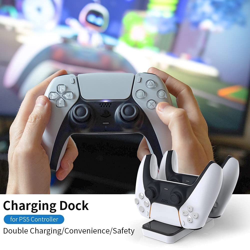 Charging Station for Controller, Dual Charging Dock with Removable Type Controller Charger with Protection — image 5
