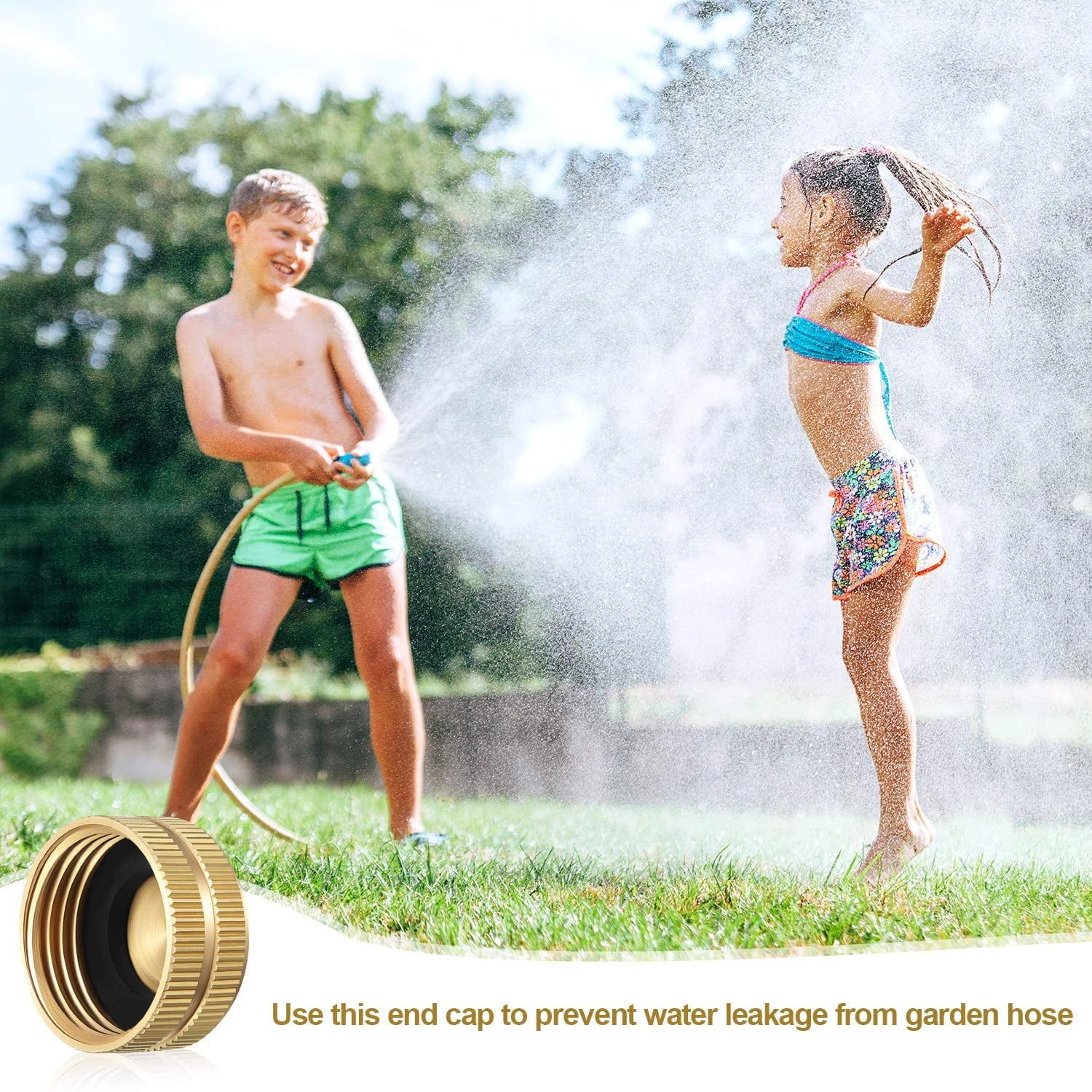 10 Pack Brass Garden Hose End Caps, 3/4 Inch Female Spigot Caps with 20 Washers for Home Garden Use, Brass Construction โ image 5