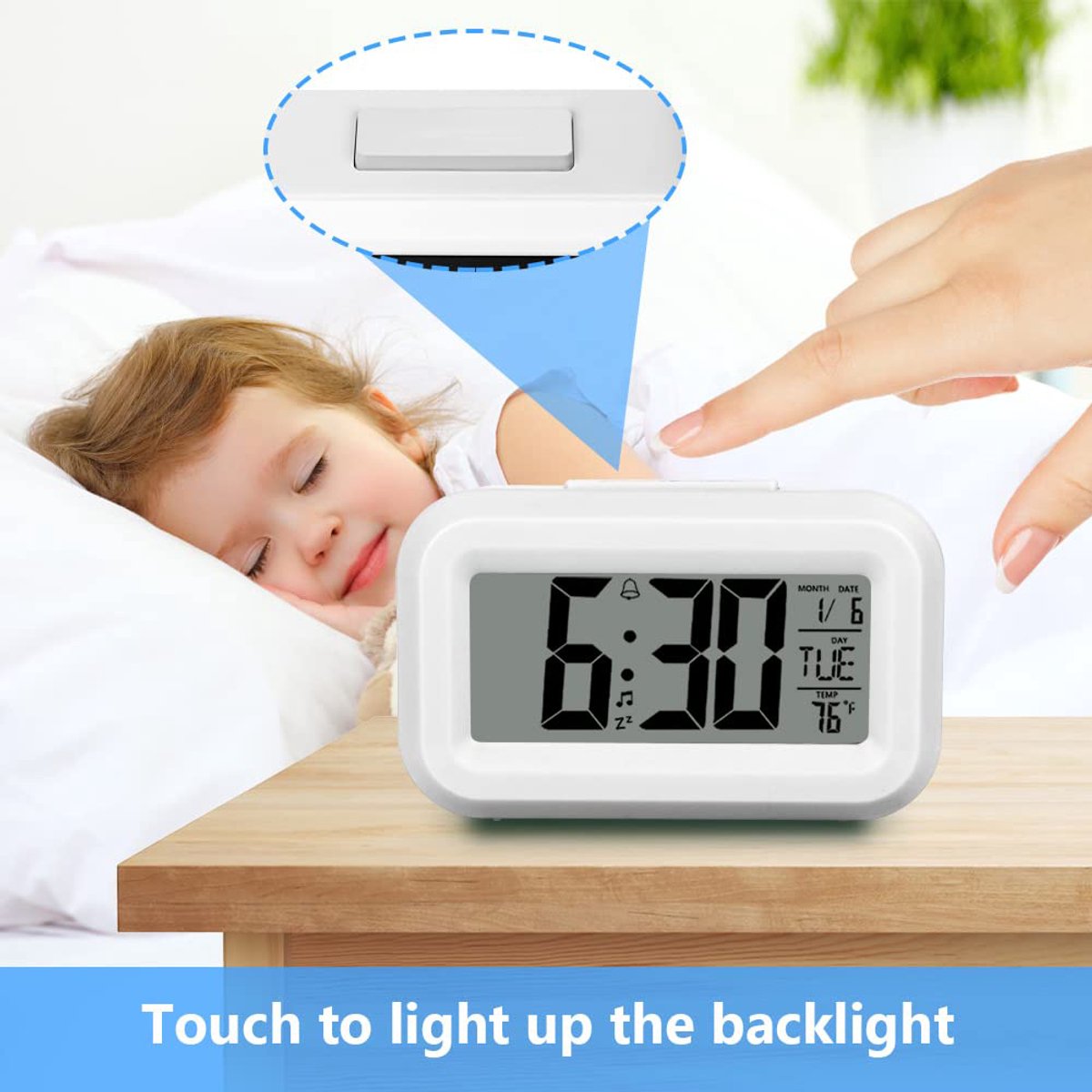 Wekker Digital - Klok Children's - Wekker Children's - Alarm Clock - Travel Alarm Clock - LED Display Clock - Adjustable 12/24 Hour Snooze Function — image 3