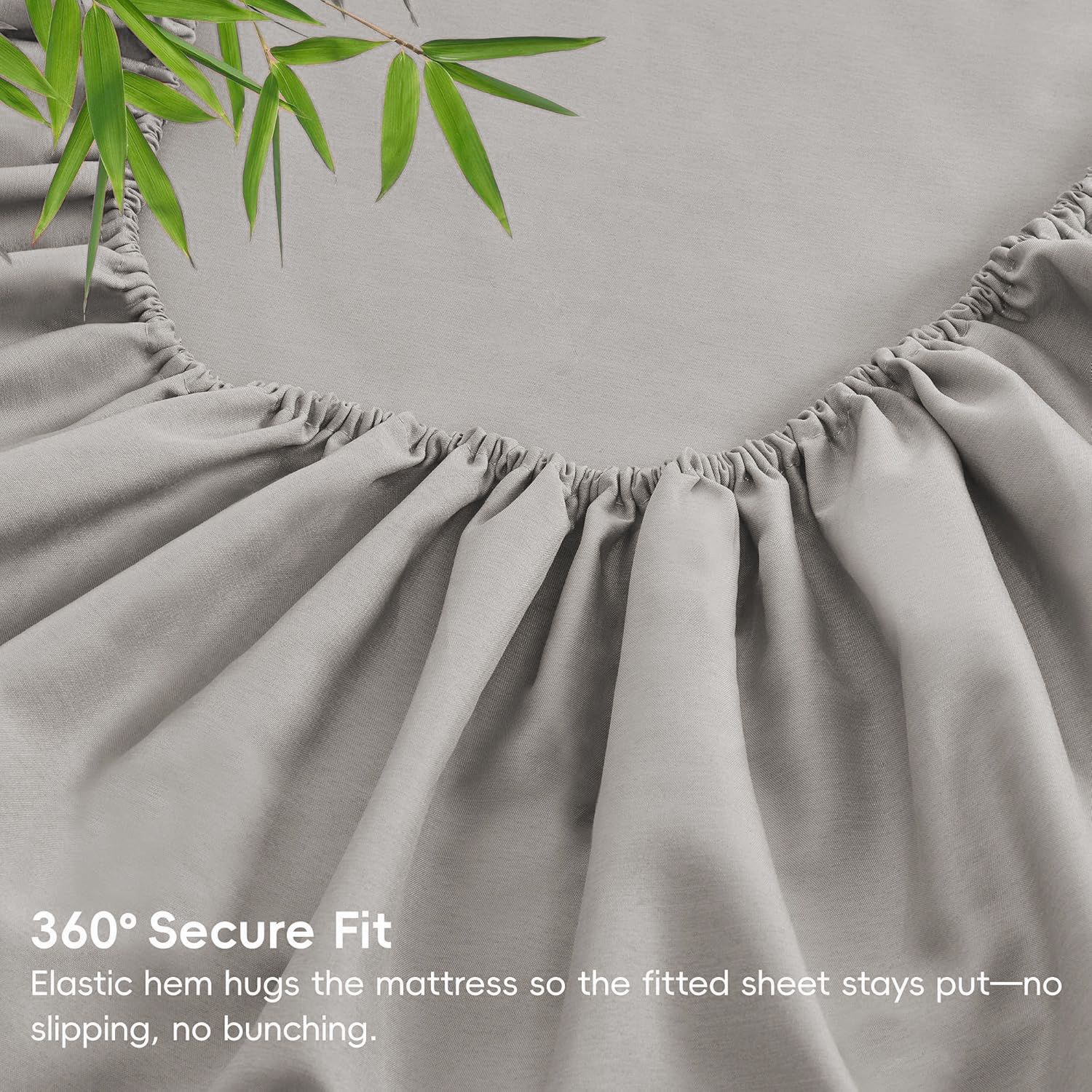 3 Piece Ultra Soft Bamboo Breathable Sheet Set -Hotel 2000TC Breathable Bed Sheets Set with 37 Centimetre Deep Pocket-Breathable Sheets for Hot — image 6