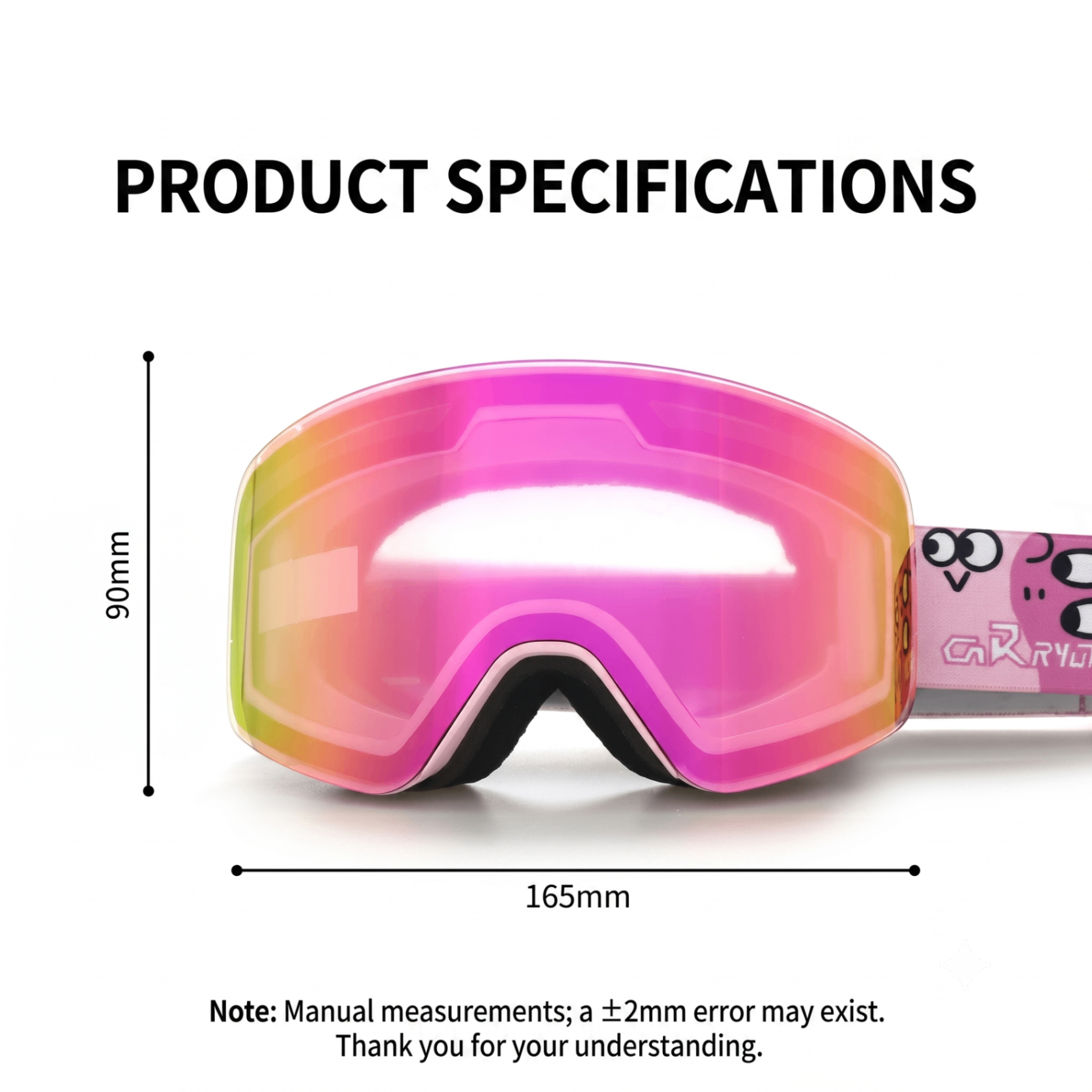 Kids Snow Goggles with Large Cylindrical Lens, Anti-Fog & UV Protection, Compatible with Prescription Glasses, for Outdoor Skiing and Mountaineering Adventures โ image 4