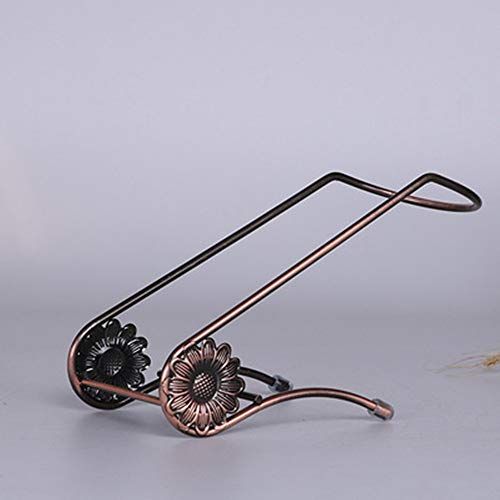 Stainless Steel Single Bottle Holder Tabletop Wine Rack Novelty Gift for Kitchen Home Decor (L Style, Bronze) — image 5