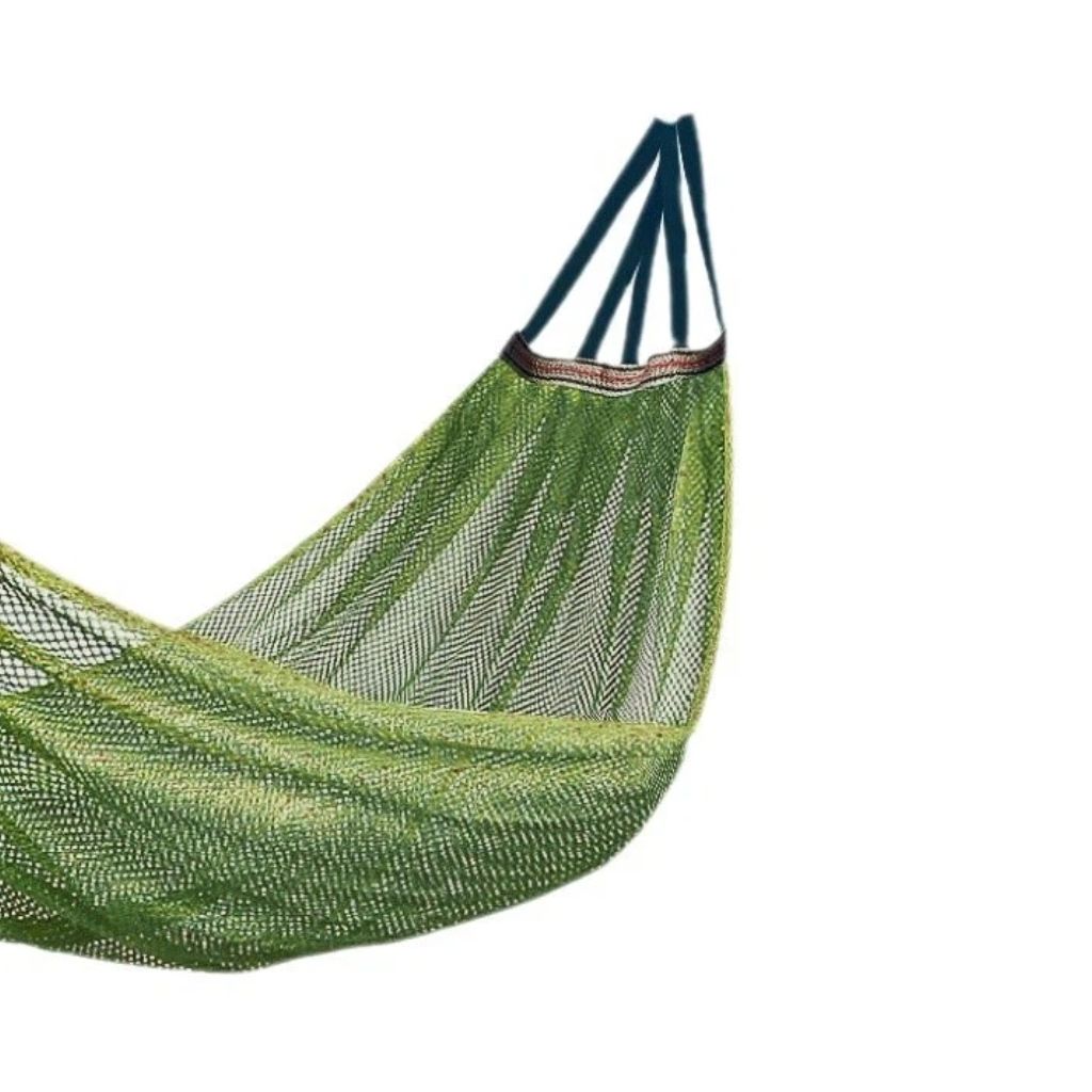 Travel Hammock, Camping Hammock, Outdoor Sport Hammock Army Green Net Mesh Bed with for Garden Beach Camping Hunting Hiking Traveling (green 260*130) — image 4