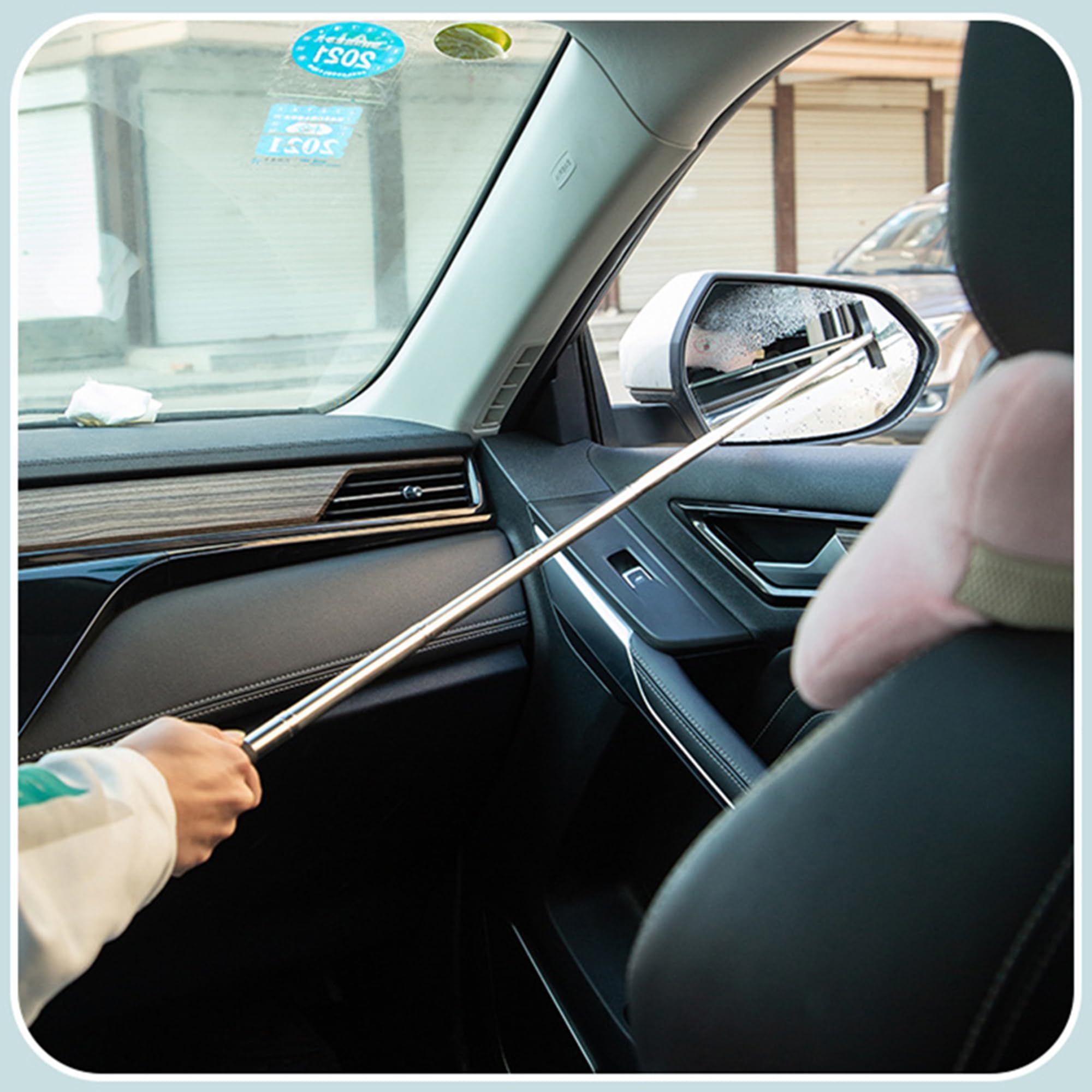 3 PCS Side Mirror Squeegee,Car Mirror Squeegee,Retractable Car Rearview Mirror Wiper, for Rainy Foggy Weather,(Blank/Pink/Green) — image 5