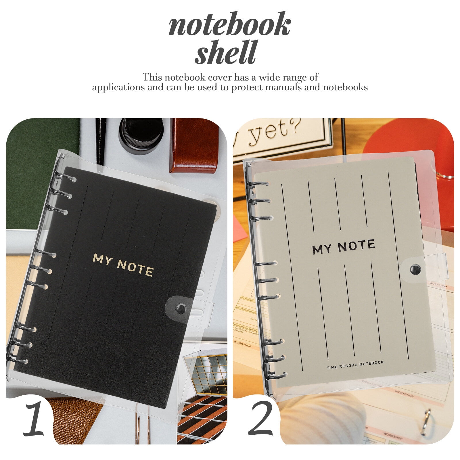Planner Binder Cover For Notebook Protection 1Set 27X21.5X2.5CM Transparent โ image 3