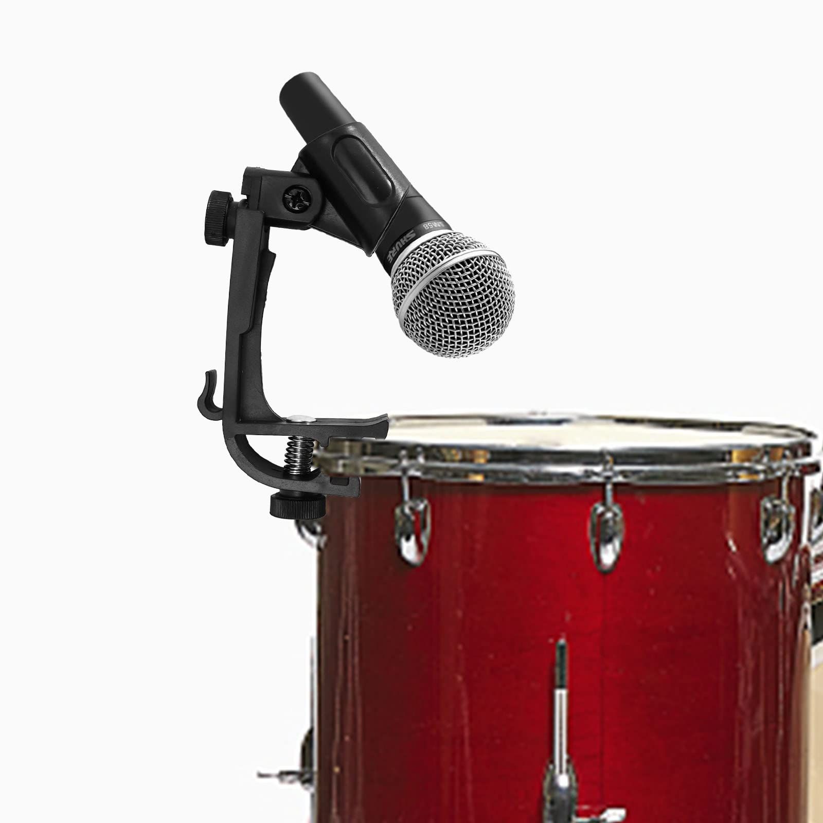 2-PCS Microphone Clips for Drums Microphone Clip Microphone Clips for Stands Mic Clips Adjustable Drum Loop Microphone Clips — image 5