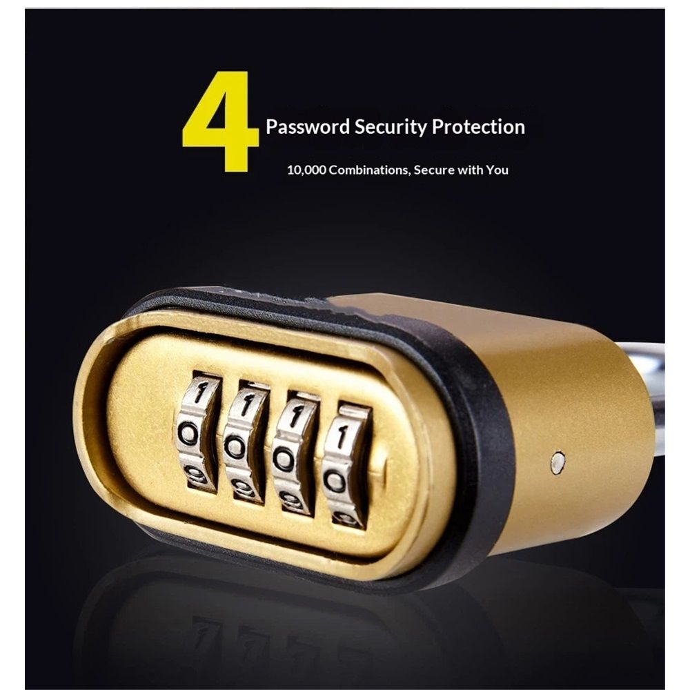 2 pack Heavy Duty Combination Padlock, Large Outdoor Padlock [One-Touch Unlocking] High Security Weatherproof, Design of Hidden Password Suitable for Locker — image 5