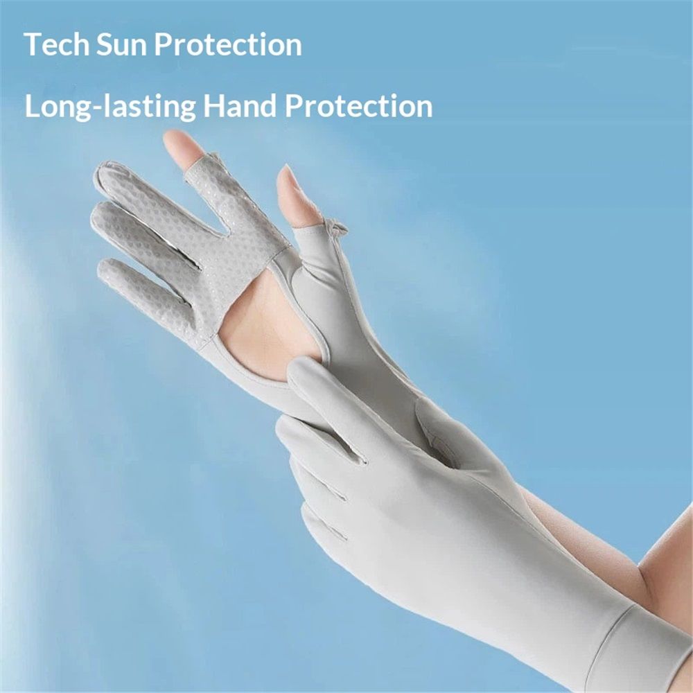 2 pairs Thin Sun UV Protection Driving Gloves for Women, Exposed Finger Hollow Palm, Spring and Autumn Cycling(One Size) โ image 3