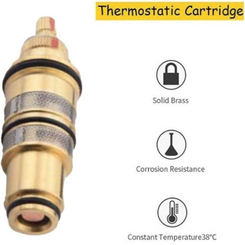 Brass Replacement Thermostatic Cartridge Shower Mixer Valve Bar Repair Kit Temperature Control For Shower Mixer Ba — image 4