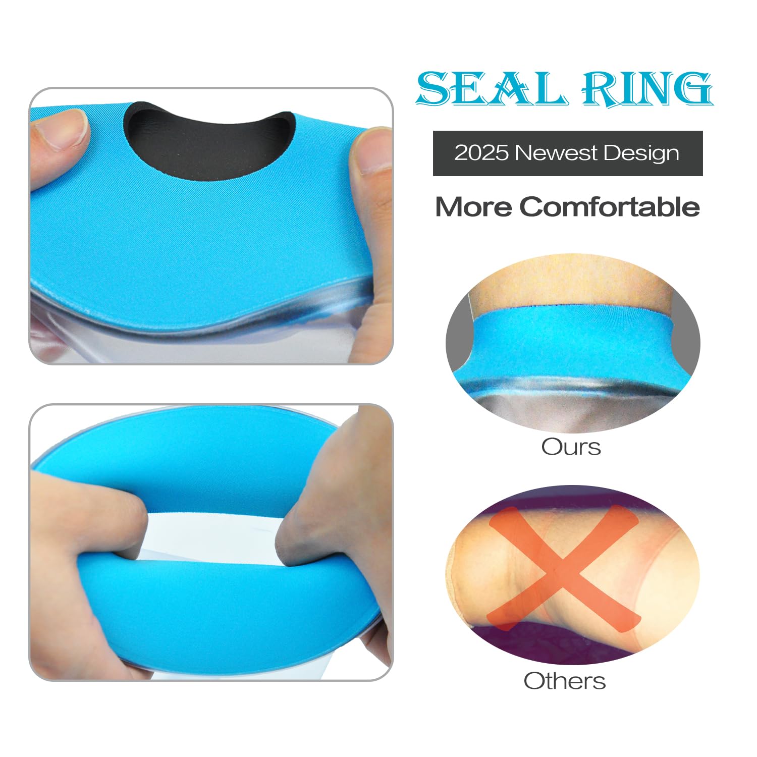 Lower Leg Waterproof Shower Sleeve for Kids – Reusable Cast Protector for Calf, Ankle & Foot During Bathing or Water Activities (Blue) — image 2