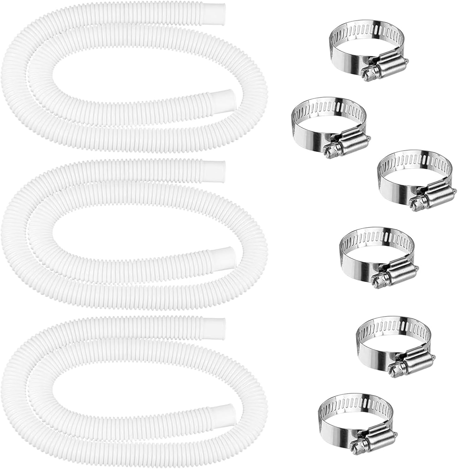 Pool Pump Hose for Above Ground Pools,3 Pack 1.25" Diameter Pool Filter Hose Accessory Pool Pump Replacement 59 Inch Long