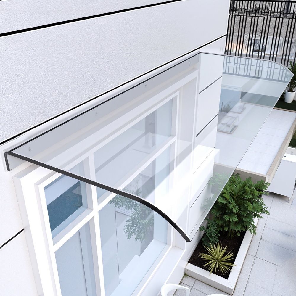 Instahut Window Door Awning 0.4mx1m Transparent — image 6