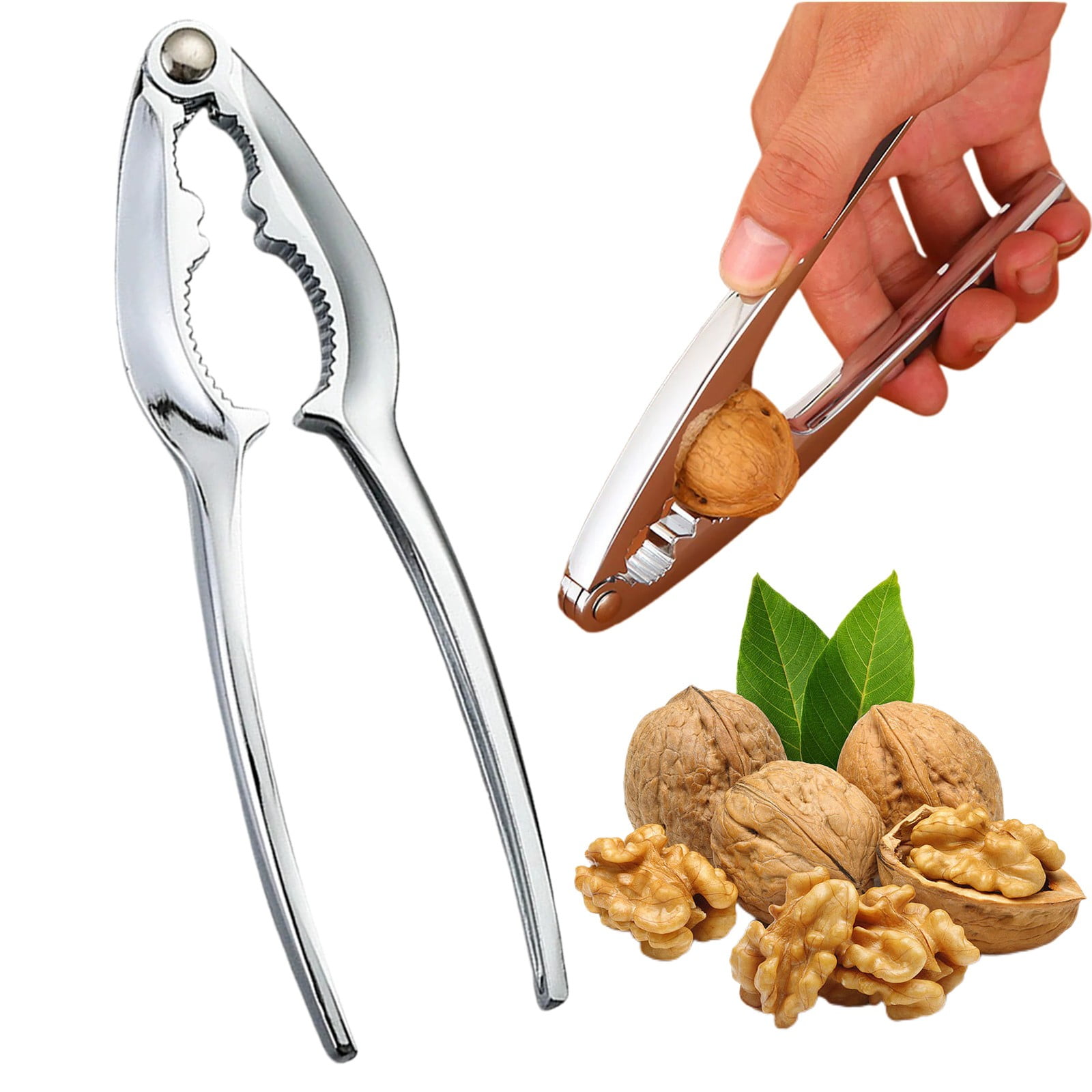 Walnut Cracker Tools, Nut Crackers for all Nuts, Walnut Nutcrackers, Metal Nut Shell Openers, Nut Shell Breakers Crackers, Kitchen Tools with Handle for Pecans