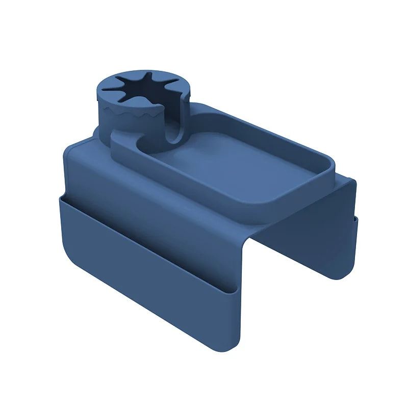 Tidy up your sofa side with this innovative silicone armrest caddy, designed to securely hold your coffee mug, phone, remote, glasses, and keys while you