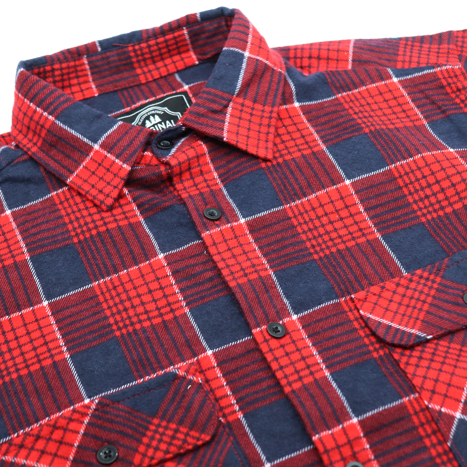 Men's 100% Cotton Flannelette Shirt Long Sleeve Plaid Check Flannel w Pockets, Crimson Tide Plaid, 2XL โ image 4