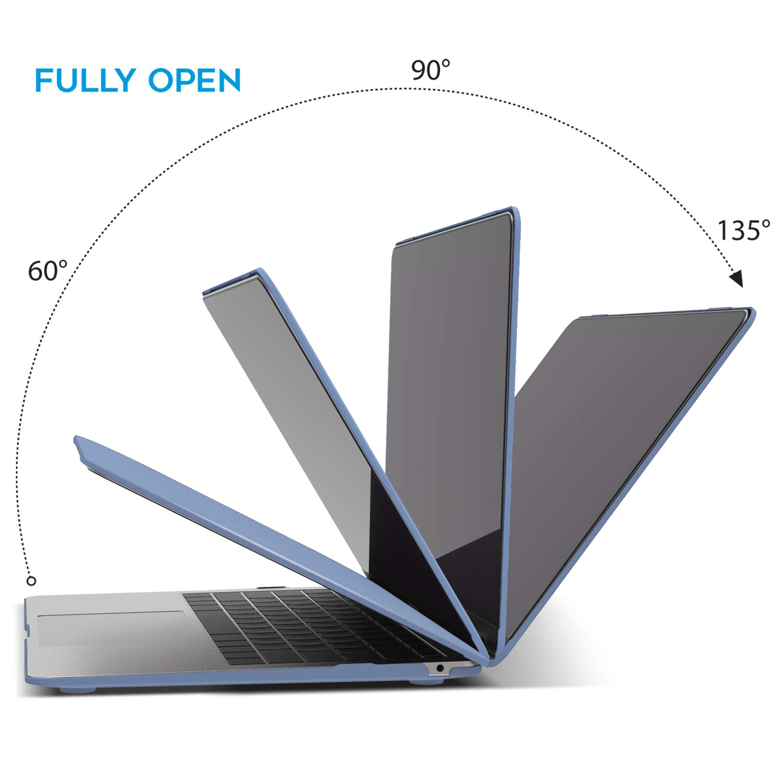 Suitable for MacBook Air 13 Inch Case 2022 2021 2020 2019 2018, A1932, A2179, A2337 Shell Case Keyboard Cover lavender Grey โ image 6