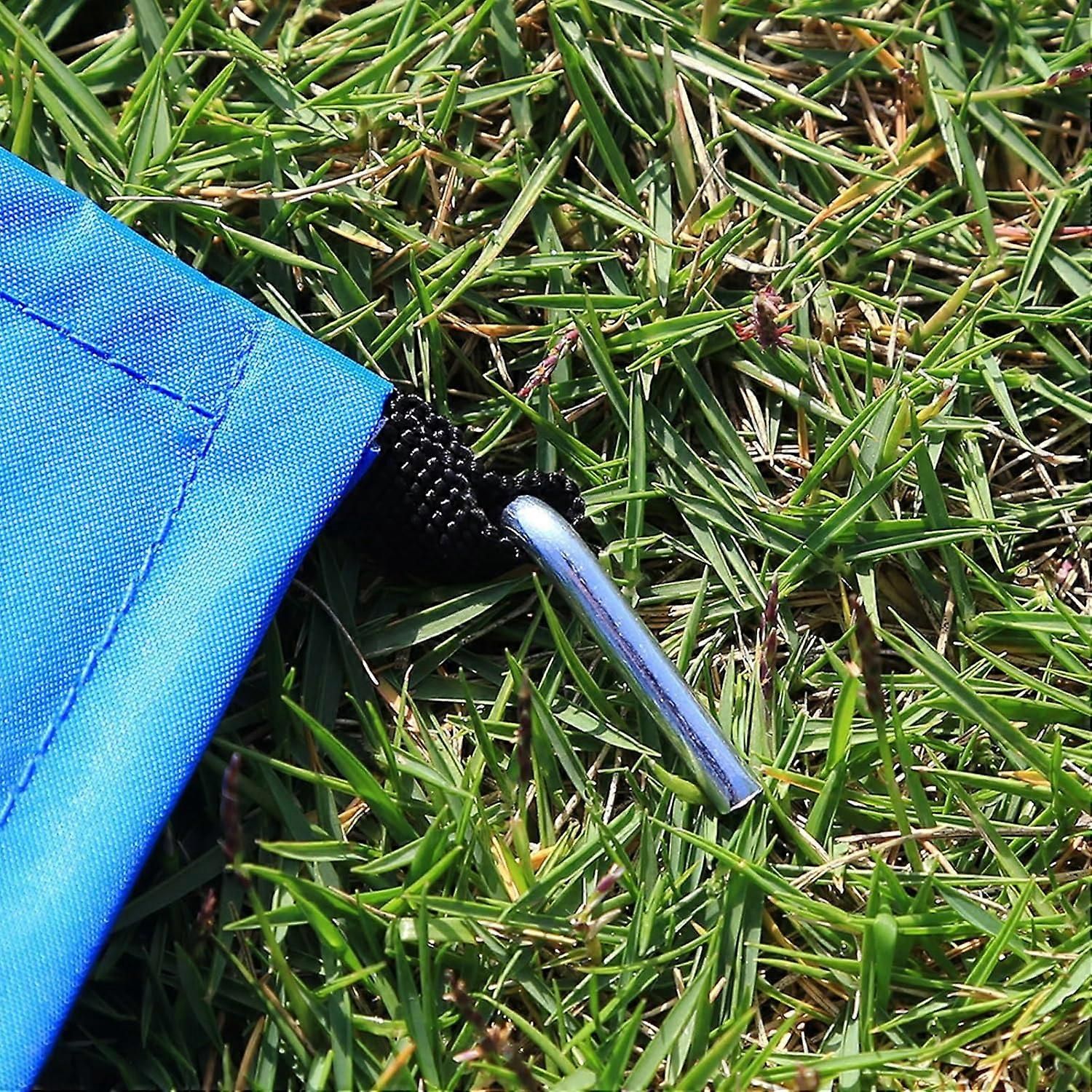 Camping Ground Sheet Waterproof Silver Coated Sunlight Resistant Quick Dry Outdoor Mat - Black 230*210cm โ image 2