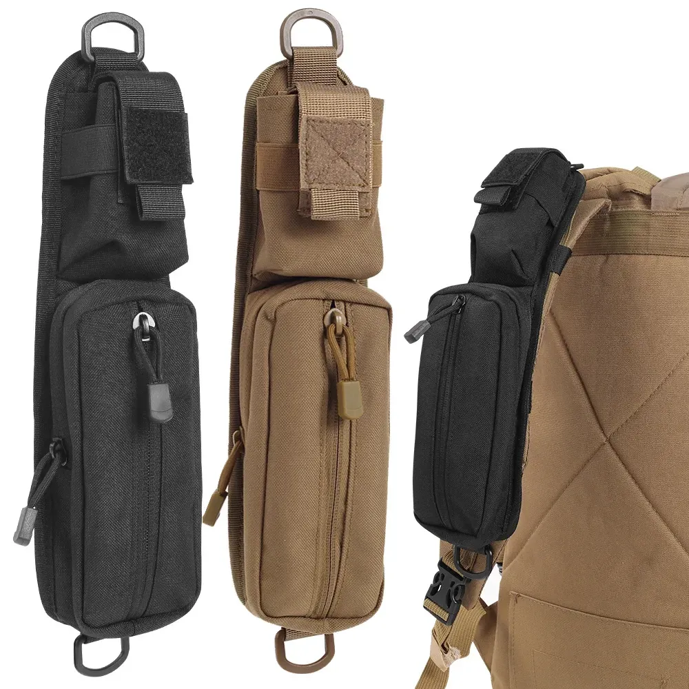 Shoulder Strap Bag Backpack Sundries Pouch Molle Accessory Pouch Tactical Additional Bag Multifunctional EDC - Black — image 2