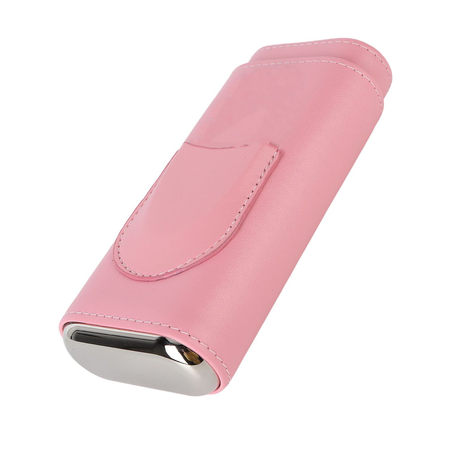 3 Fingers Cigar Case Fashion Elegant Faux Leather Ligthweight Portable Cigar Humidor Box for Travel Daily Pink โ image 6