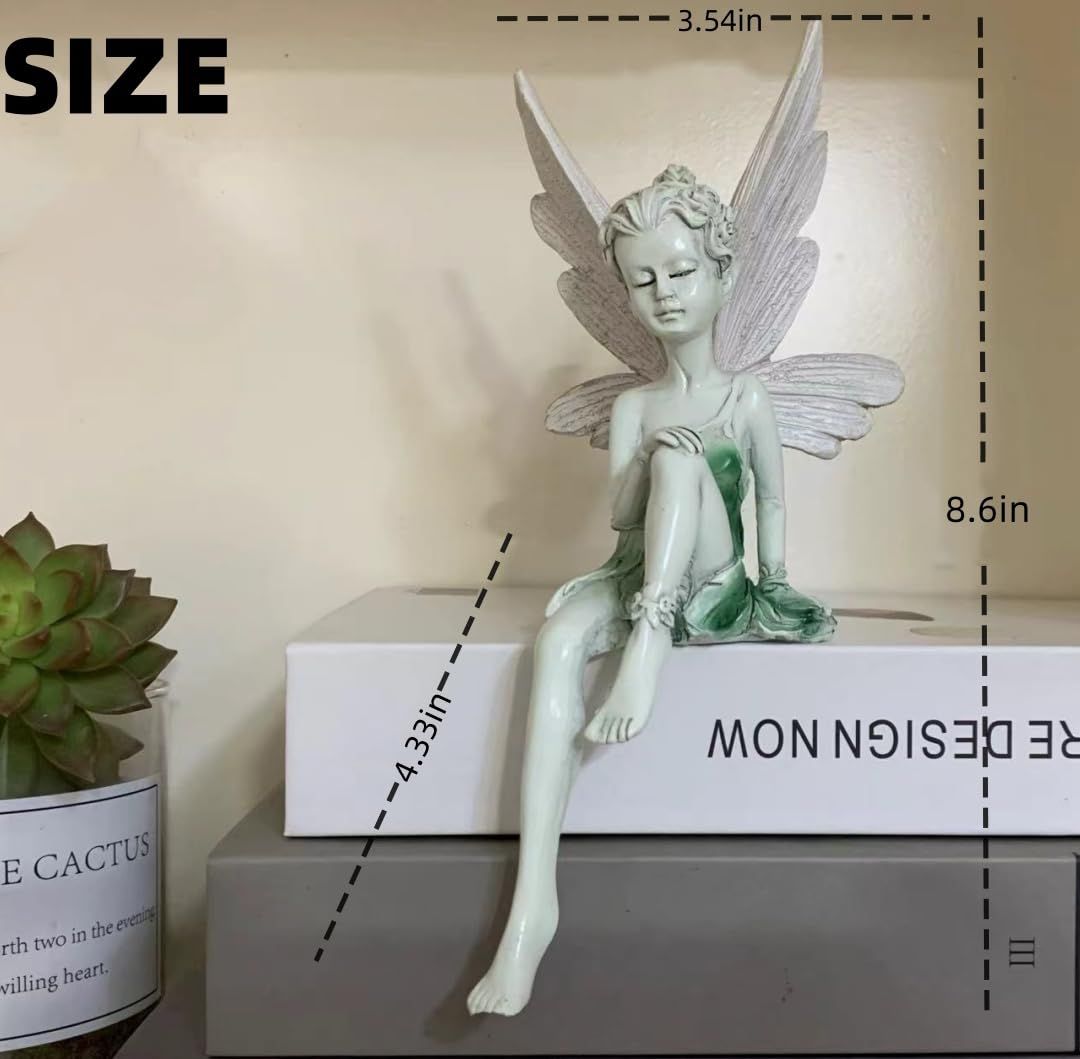 Fairy Garden Ornaments Outdoor-Flower Fairy Statue Decoration Garden Ornament-Outdoor Children's Garden Decoration (White) — image 4