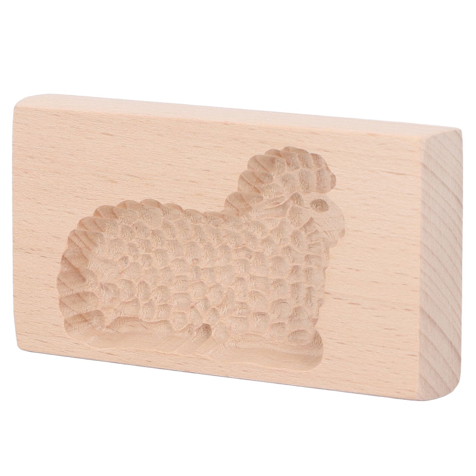 Animal Cookie Mold Lovely Vivid Wooden Biscuit Press Stamp Easy Demoulding Smoothly Cookie Mold Lamb — image 5