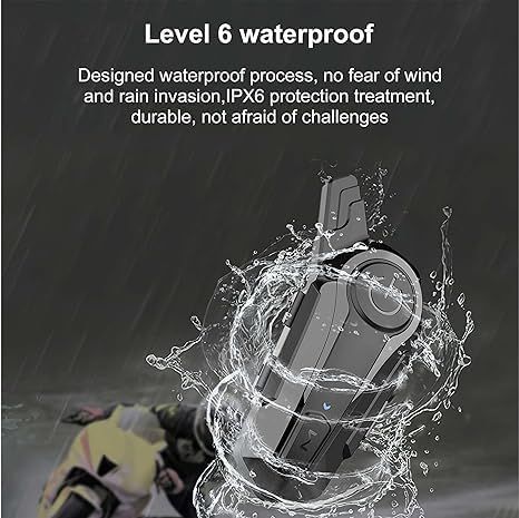 Motorcycle Bluetooth Headset Helmet Intercom with Noise Cancellation Stereo Music IPX6 Waterproof for Half Open Face Helmet โ image 2
