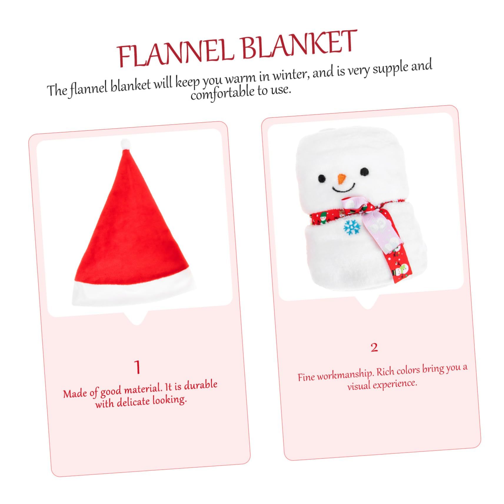 Cartoon Snowman Blanket Flannel Blanket Gift Blanket Skin-Friendly Blanket Bedroom Blanket Cartoon Blanket Kids Blanket Household โ image 3