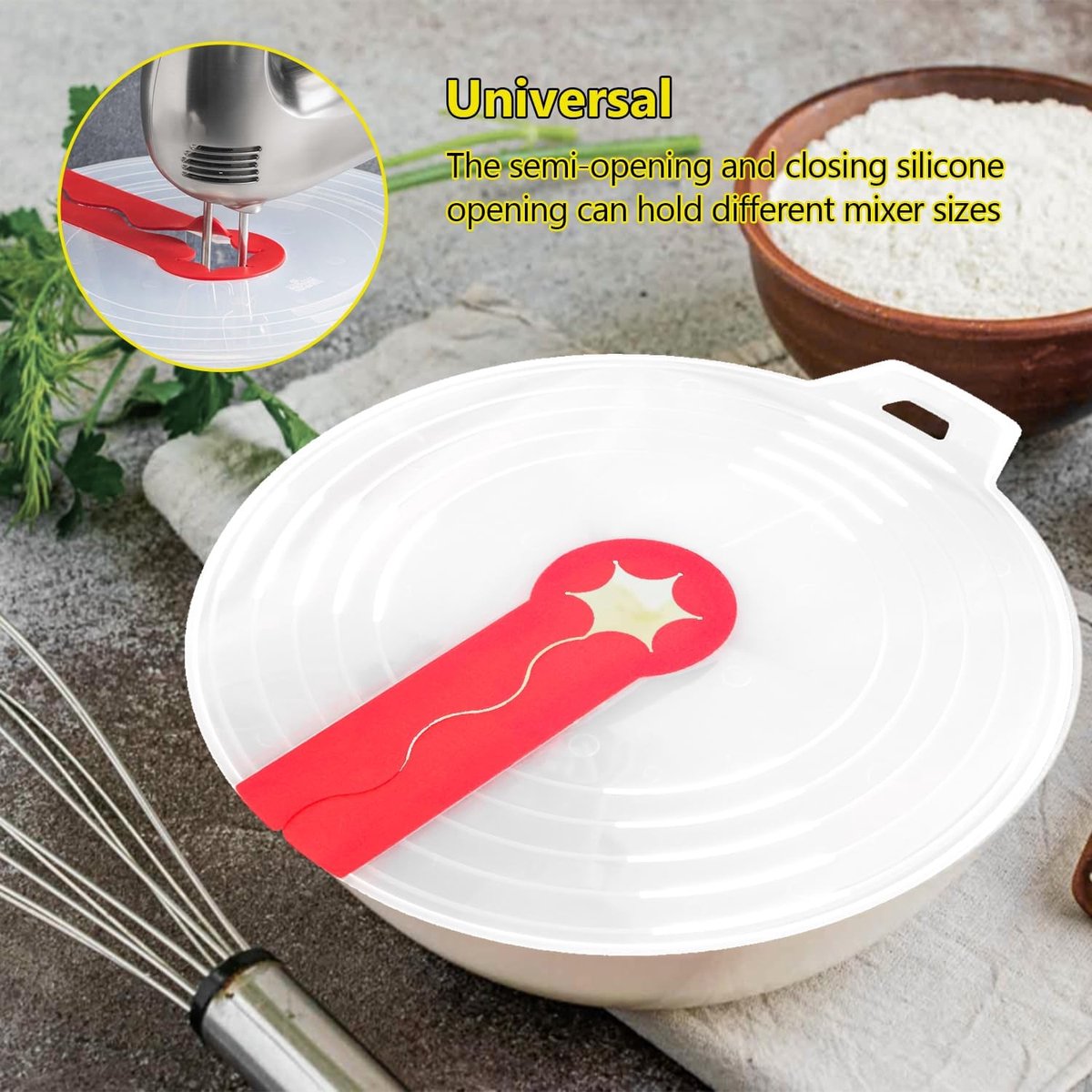 Immersion Blender Splatter Guard - Splash Guard for Mixer - ø 34 Cm - Whisk & Beater - Silicone Anti-Splash Lid - Universal - Fits Most Immersion Blenders — image 5