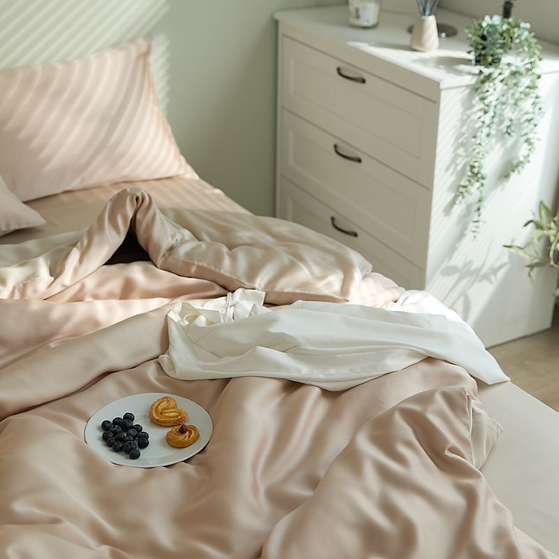 60s Tencel Four Piece Set Lyocell Solid Color 1.5m bed sheet four-piece set (for 200 × 230cm quilt core)