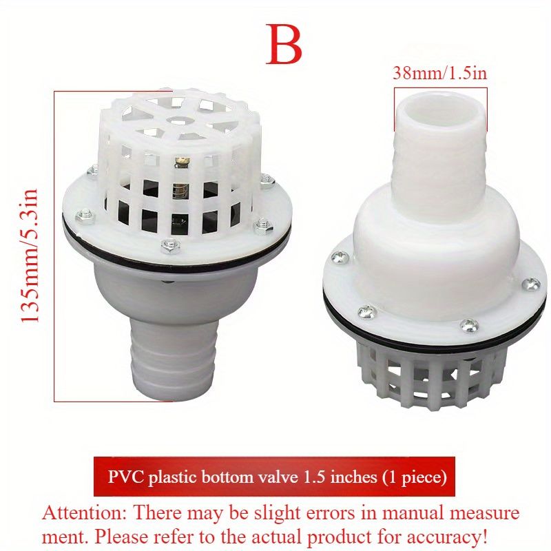 Self-Priming PVC Plastic Check Valve with Filter Mesh - Automatic Backflow Prevention for Sump Pumps, Well Pumps & Irrigation Systems - Durable Threaded Inlet — image 5