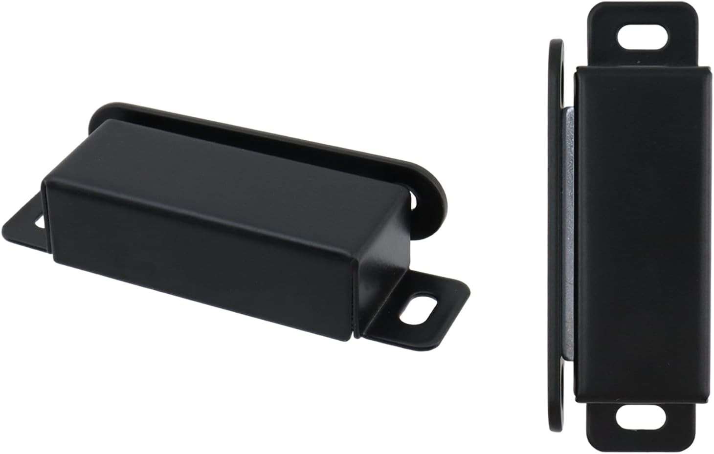 Magnetic Cabinet Door Catch 55 lbs Stainless Steel Magnets Closet Catches for Kitchen Bathroom Cupboard Wardrobe Drawer Latch 2.8" Length, Black -4pcs — image 4