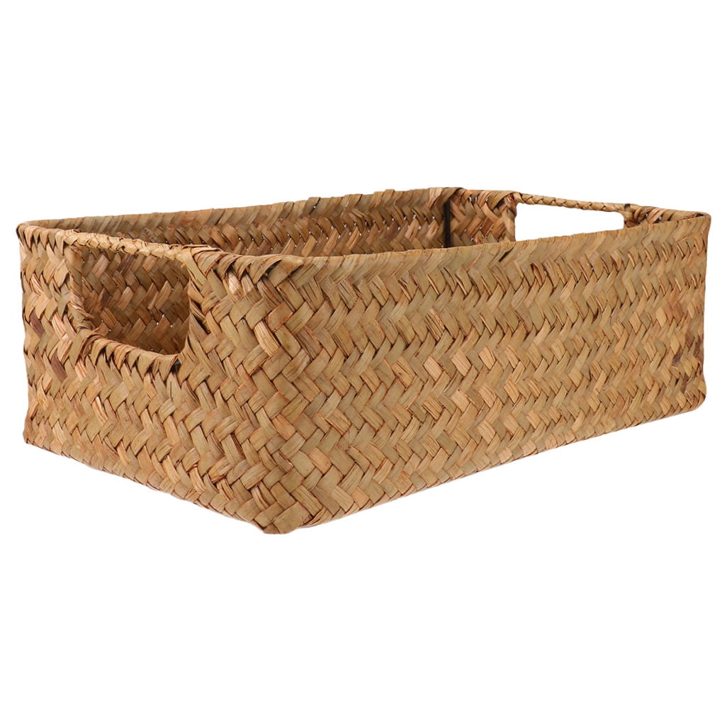 Handwoven Light Brown Straw Basket for Home Storage, Organization and Decorative Use — image 5