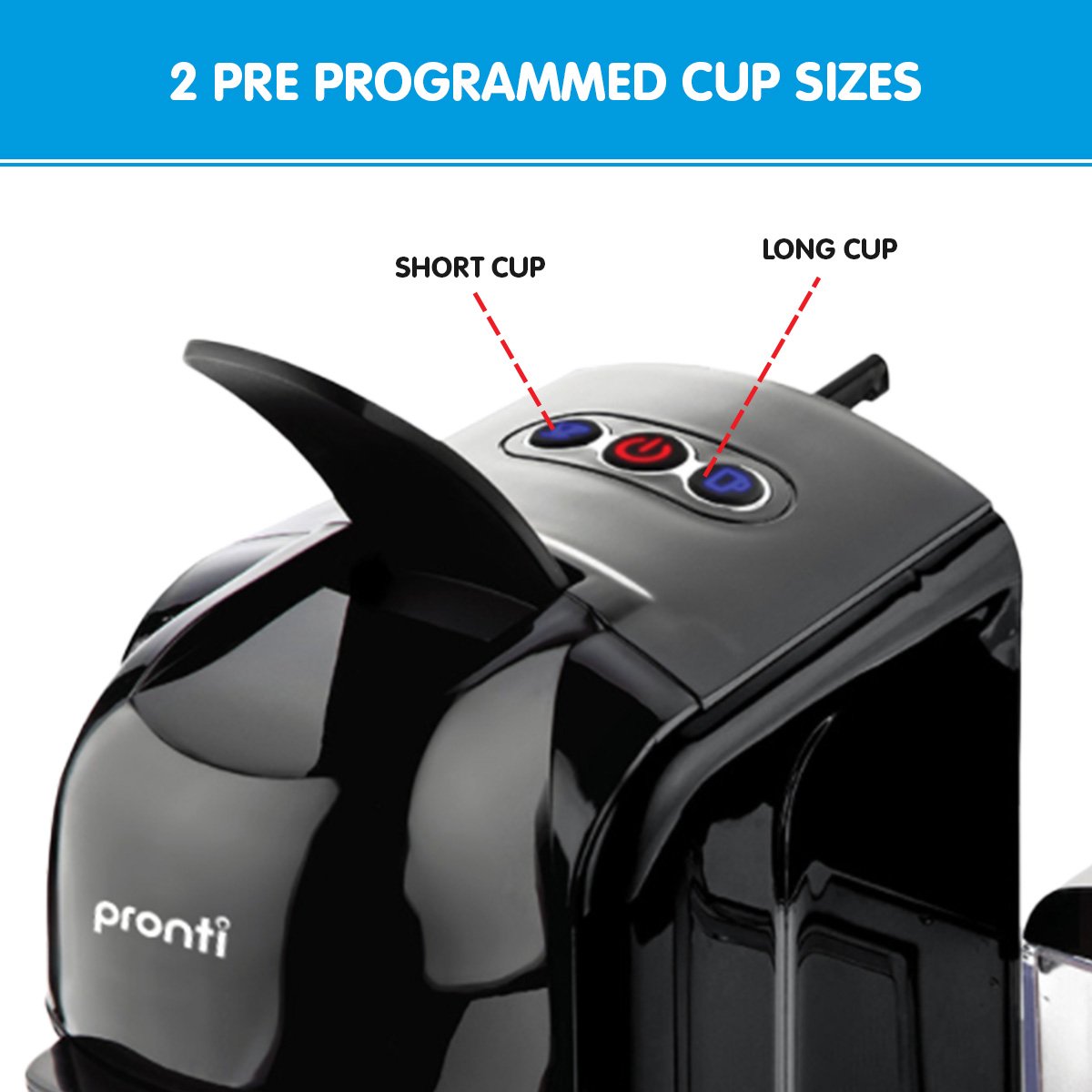 Pronti HomeMaid 3-in-1 Coffee Machine Multi-Capsule Pods and Ground Coffee Nespresso & Caffitaly Compatible CM-511HM โ image 6