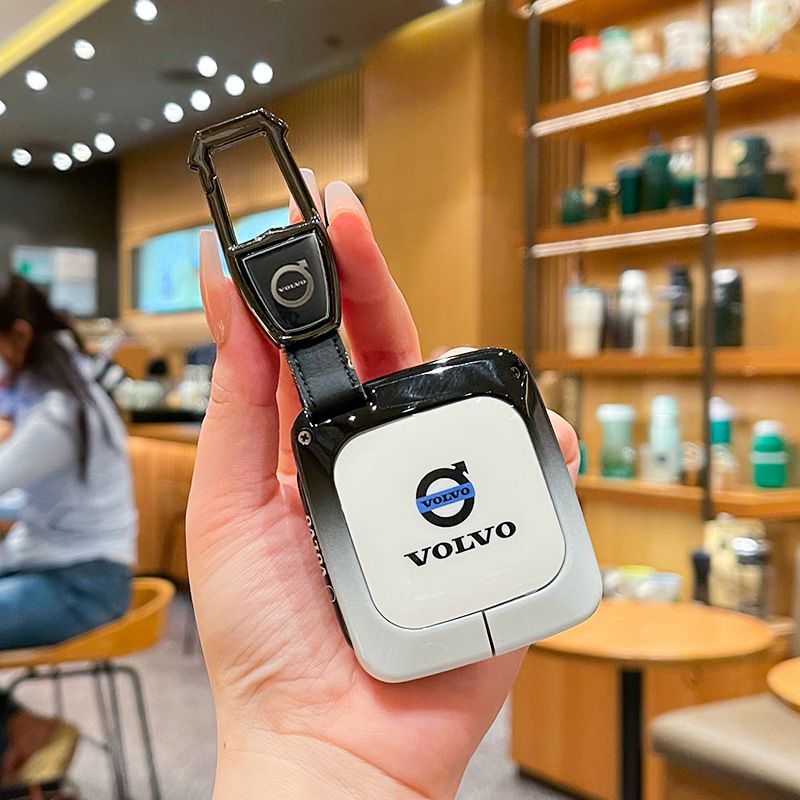 Fragrant Car Island Volvo Key Case Metal Shell Standard Option d: gradient black & white single case โ image 5