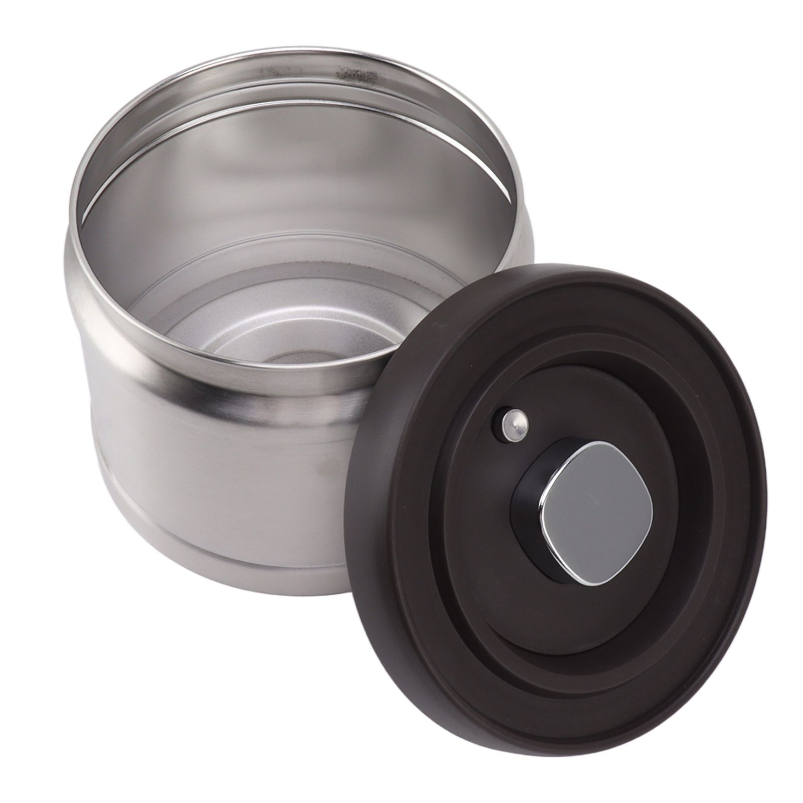 Vacuum Sealed Coffee Container 304 Stainless Steel Press Type Airtight Food Storage Container for Coffee Beans Tea Nuts 750ML Stainless Steel Natural Color โ image 3