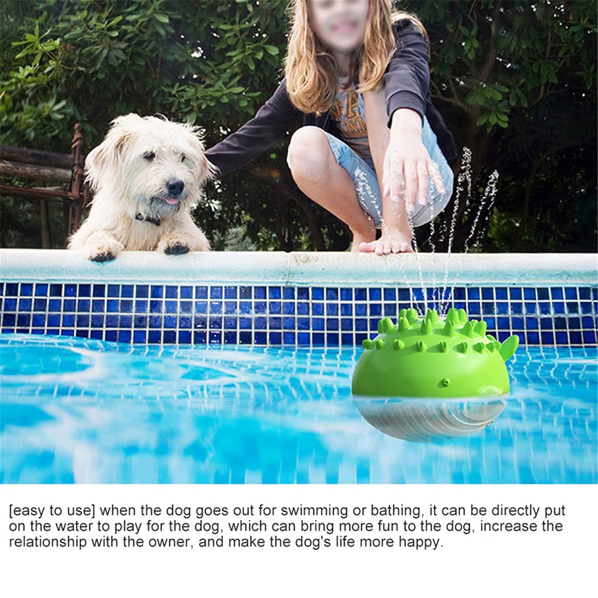 Summer Electric Water Floating Swimming Pet Bathing Water Spray Dog Toys Pet Cleaning Products Pet Supplies (Blue) โ image 5