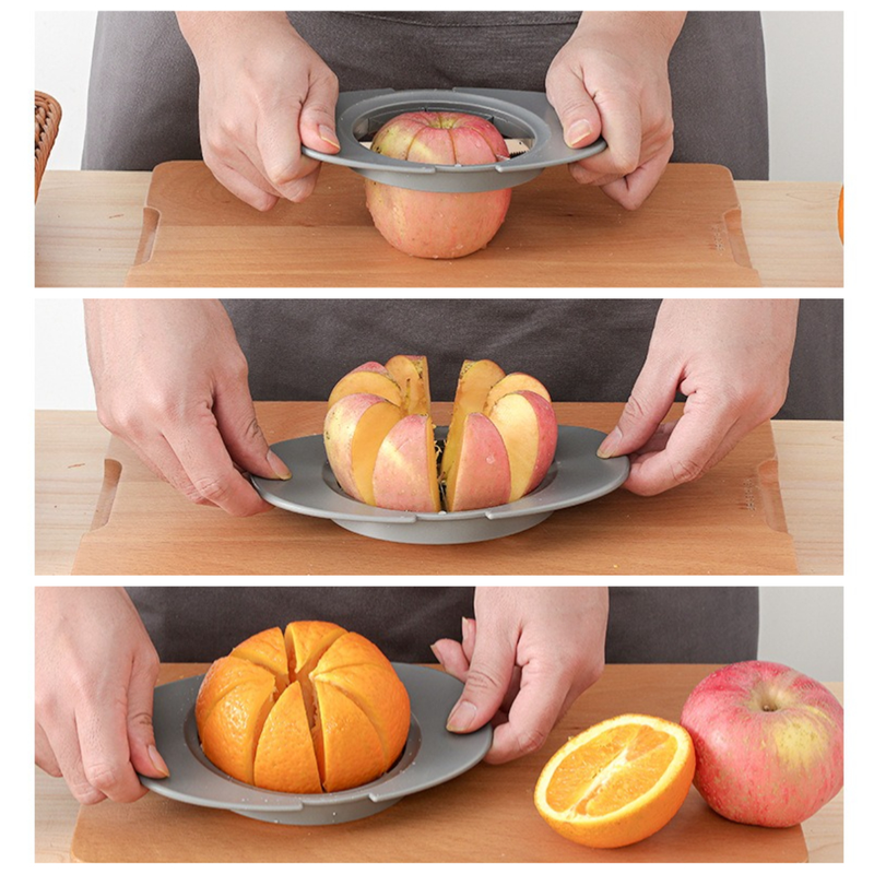 3-in-1 Multi-Fruit Slicer Set, Apple, Mango, and Tomato Cutter, Stackable Vegetable Cutting Kitchen Tool—Light Green — image 5